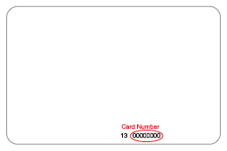 Image of the back of a Northern Territory driver's licence highlighting where to locate the card number.