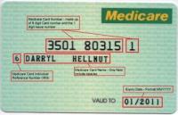 Example of how details are displayed on a Medicare card 